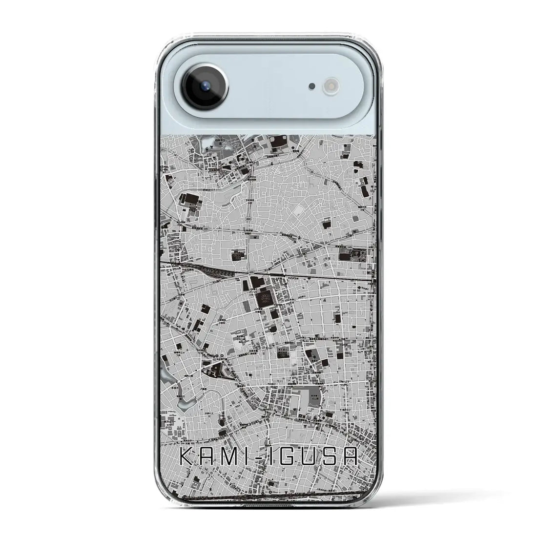 【上井草(東京都)】地図柄iPhoneケース(クリアタイプ)モノトーン・iPhone 17 Pro Max 用