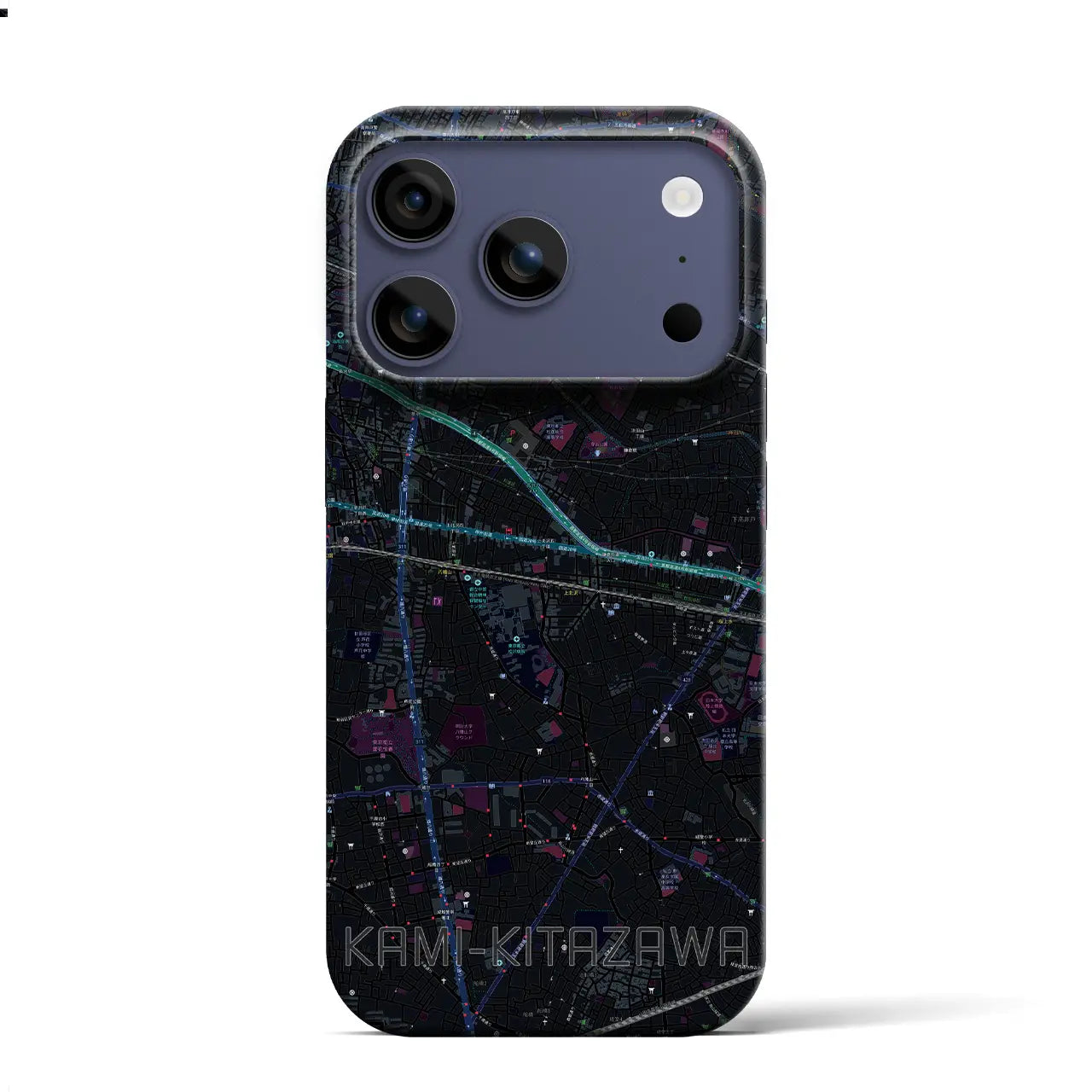 【上北沢（東京都）】地図柄iPhoneケース（バックカバータイプ）