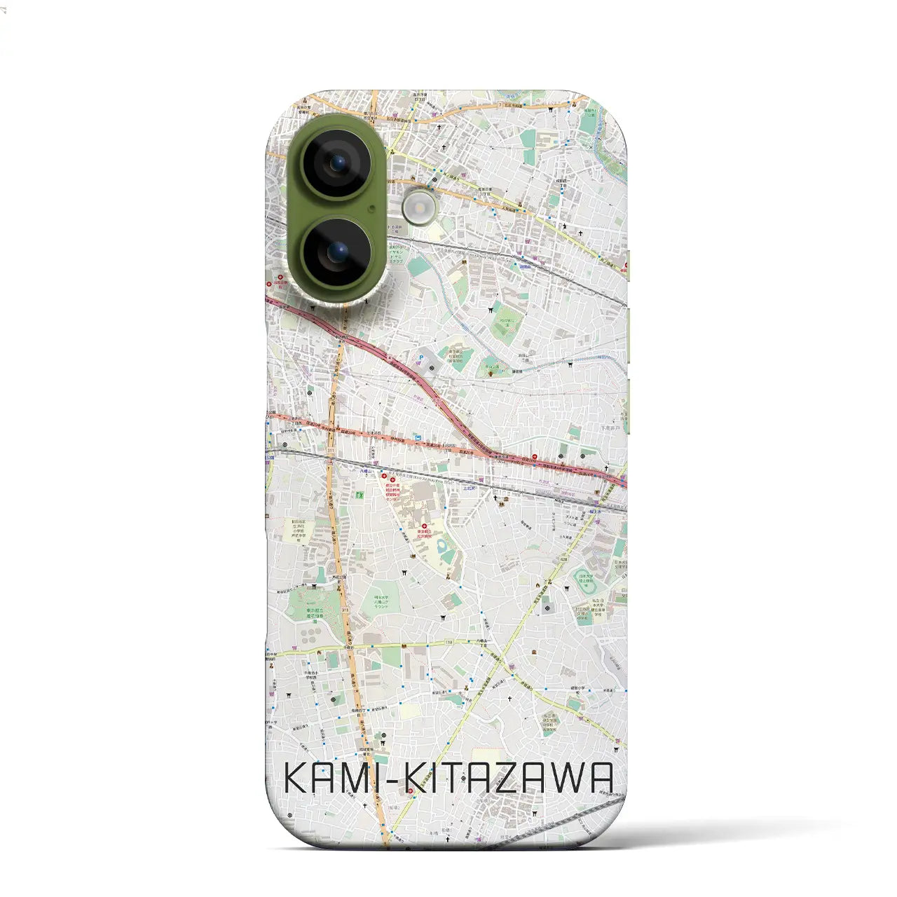 【上北沢（東京都）】地図柄iPhoneケース（バックカバータイプ）