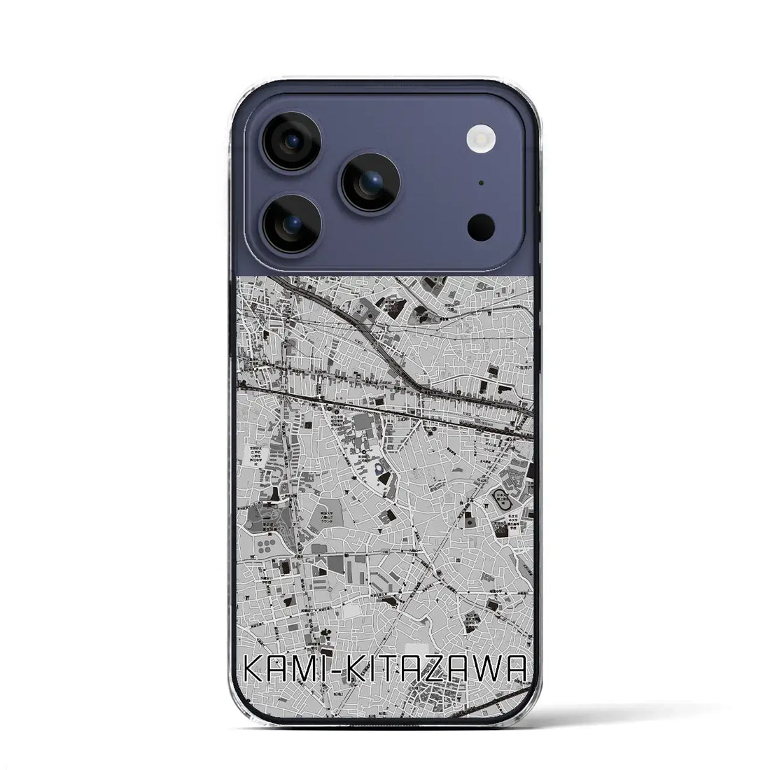 【上北沢（東京都）】地図柄iPhoneケース（クリアタイプ）