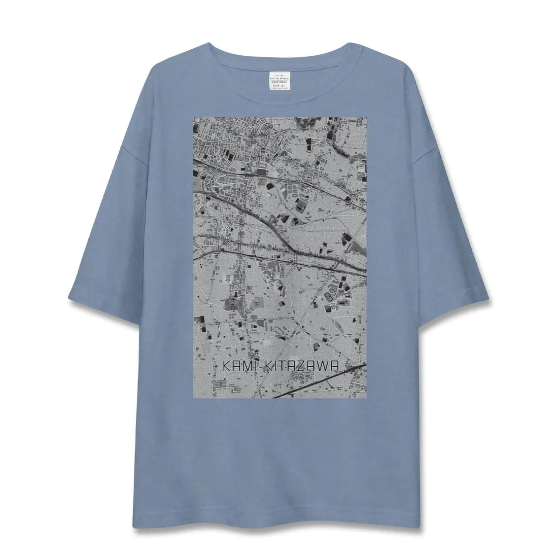【上北沢（東京都）】地図柄ビッグシルエットTシャツ