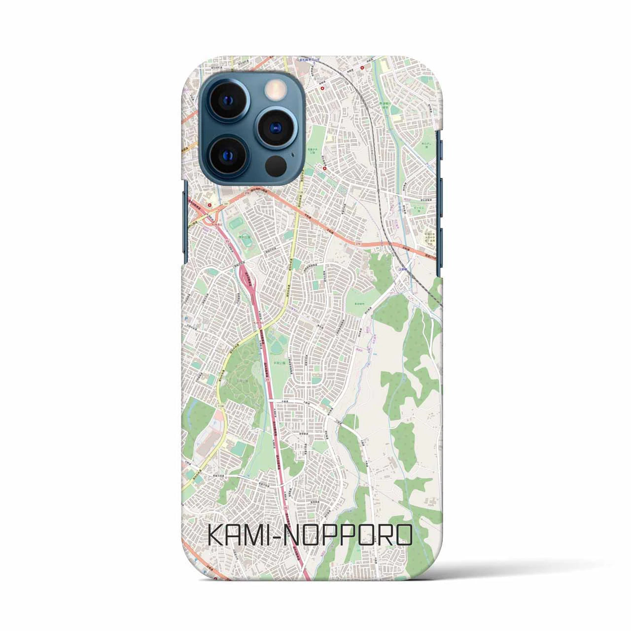 【上野幌（北海道）】地図柄iPhoneケース（バックカバータイプ）