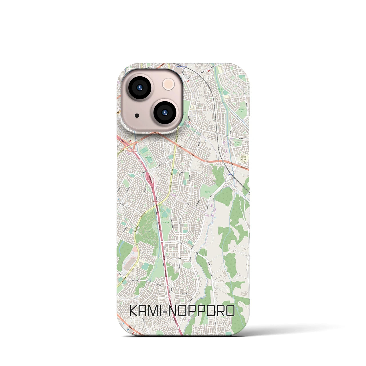 【上野幌（北海道）】地図柄iPhoneケース（バックカバータイプ）