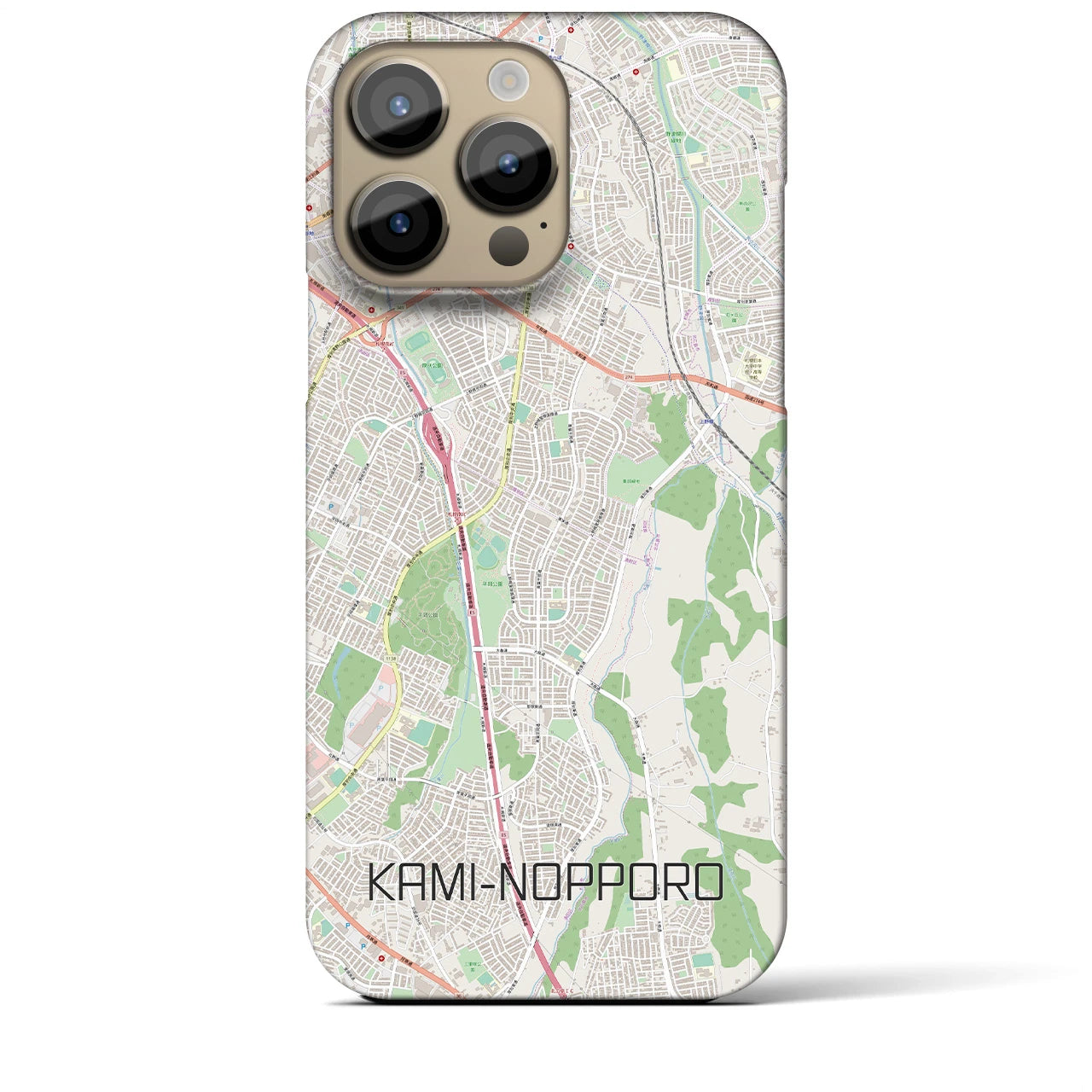 【上野幌（北海道）】地図柄iPhoneケース（バックカバータイプ）