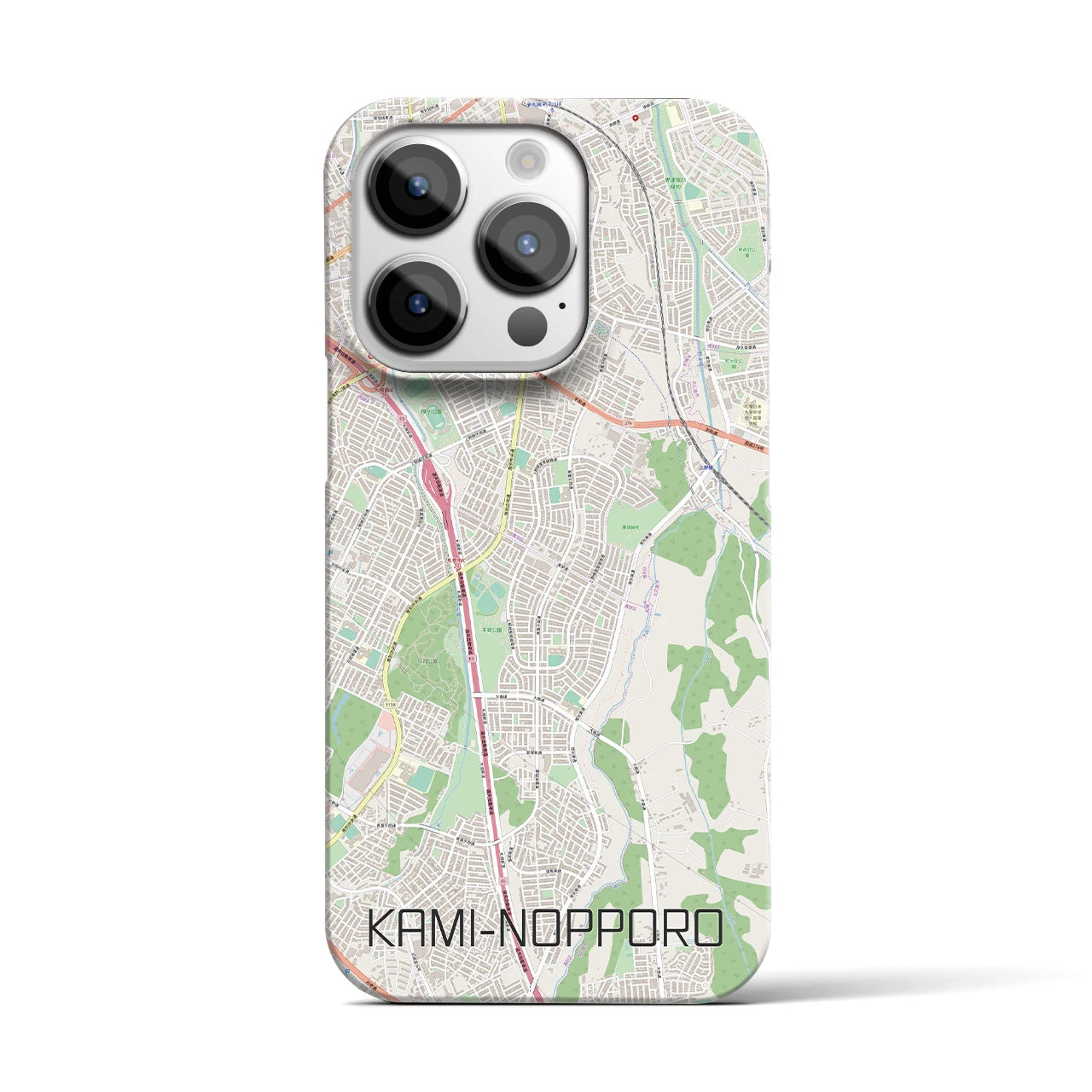 【上野幌（北海道）】地図柄iPhoneケース（バックカバータイプ）