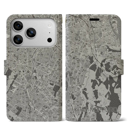 【上野幌（北海道）】地図柄iPhoneケース（手帳タイプ）