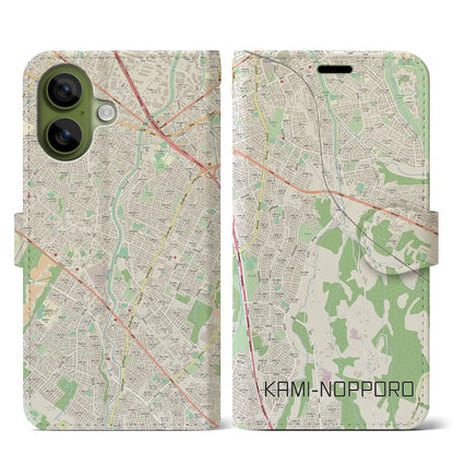 【上野幌（北海道）】地図柄iPhoneケース（手帳タイプ）