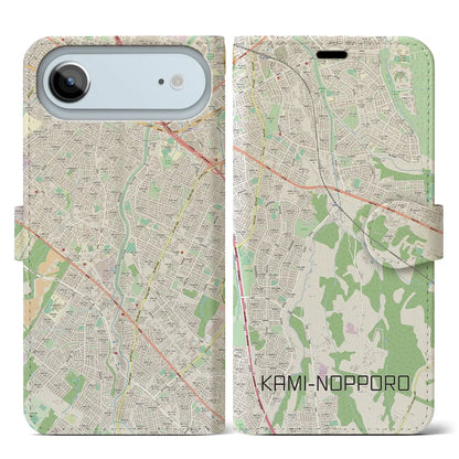 【上野幌（北海道）】地図柄iPhoneケース（手帳タイプ）