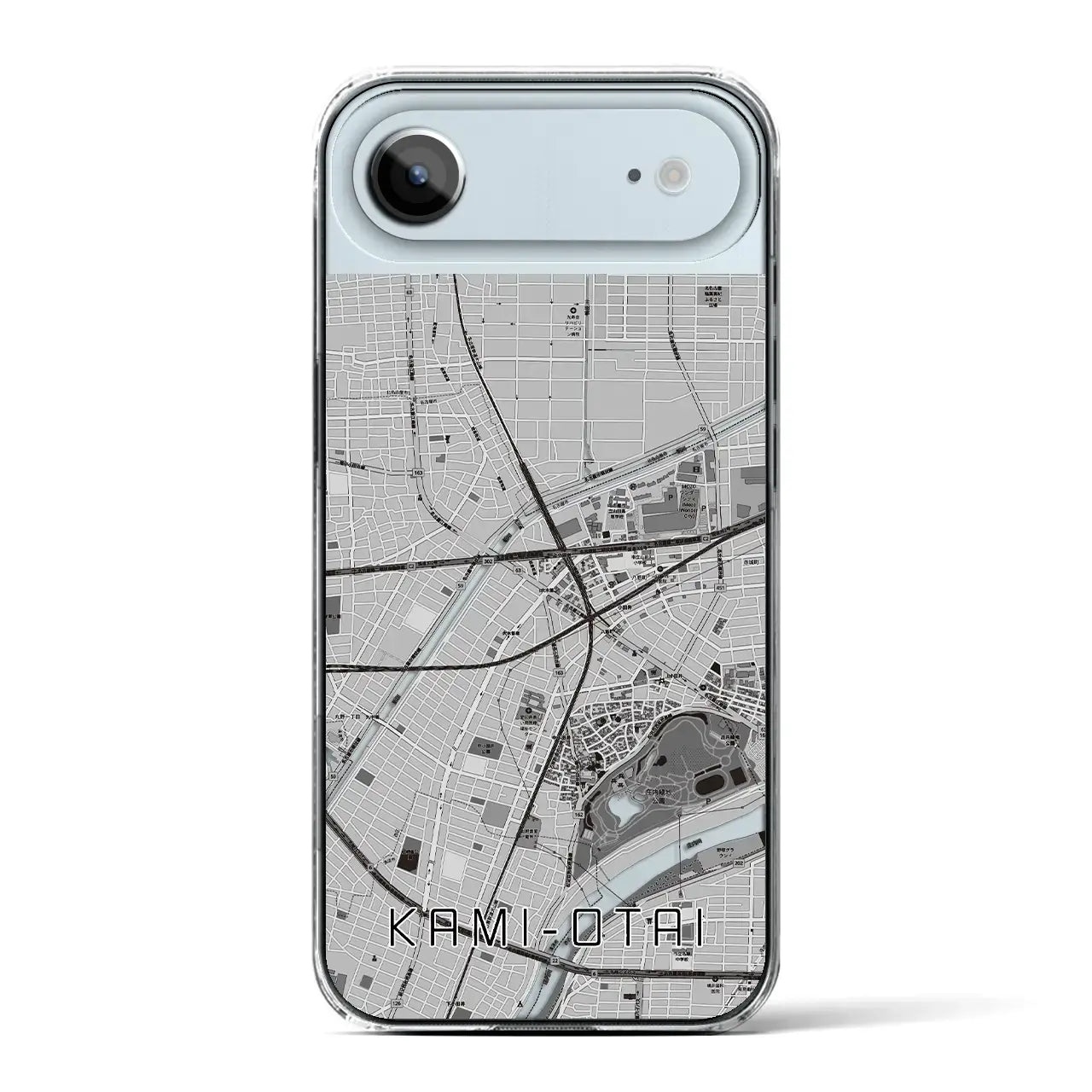 【上小田井（愛知県）】地図柄iPhoneケース（クリアタイプ）