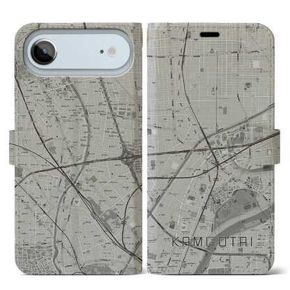 【上小田井（愛知県）】地図柄iPhoneケース（手帳タイプ）