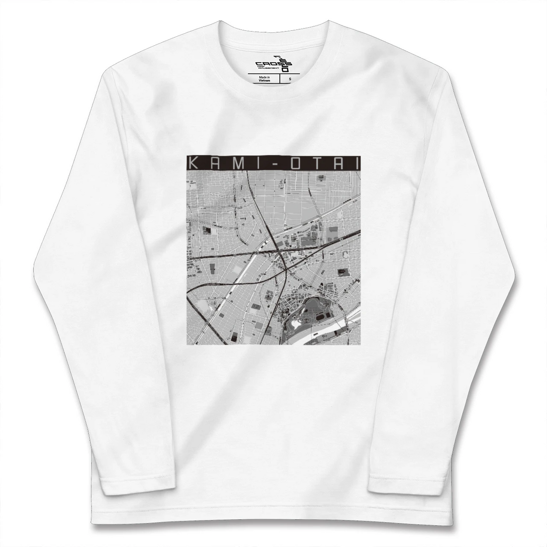 【上小田井(愛知県)】地図柄ロングスリーブTシャツ