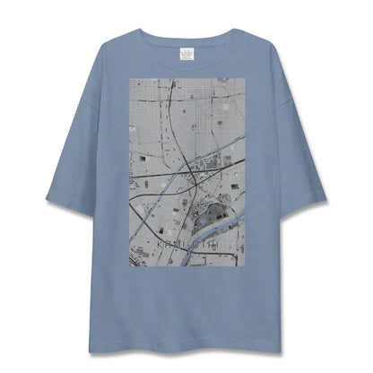 【上小田井（愛知県）】地図柄ビッグシルエットTシャツ