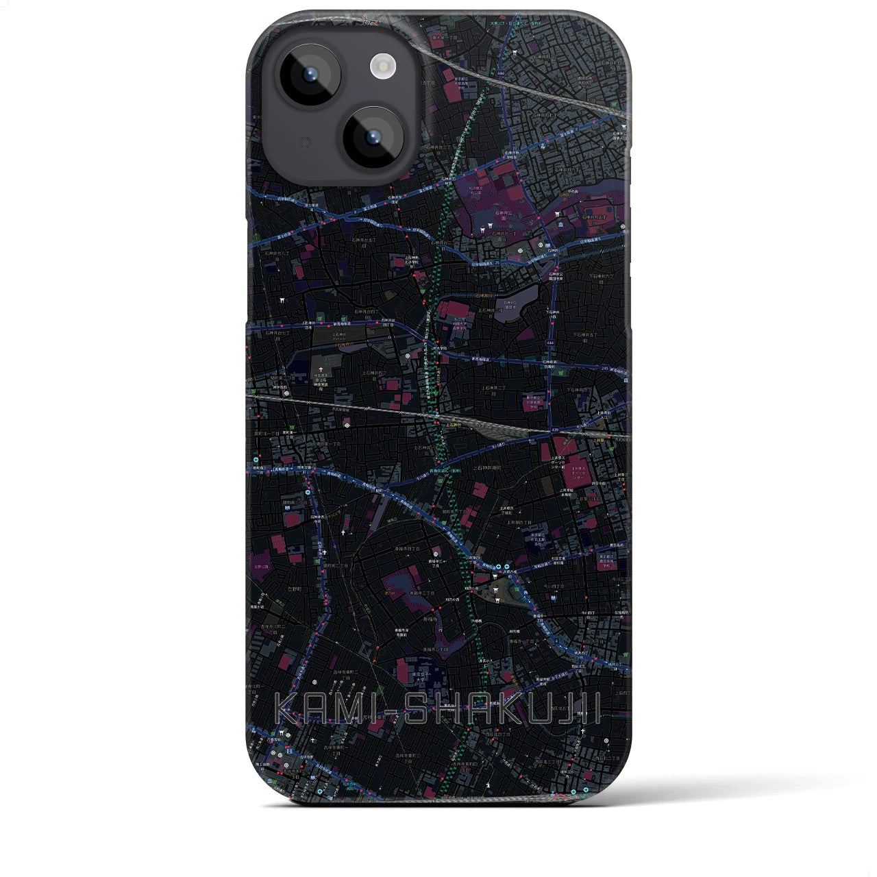 【上石神井（東京都）】地図柄iPhoneケース（バックカバータイプ）