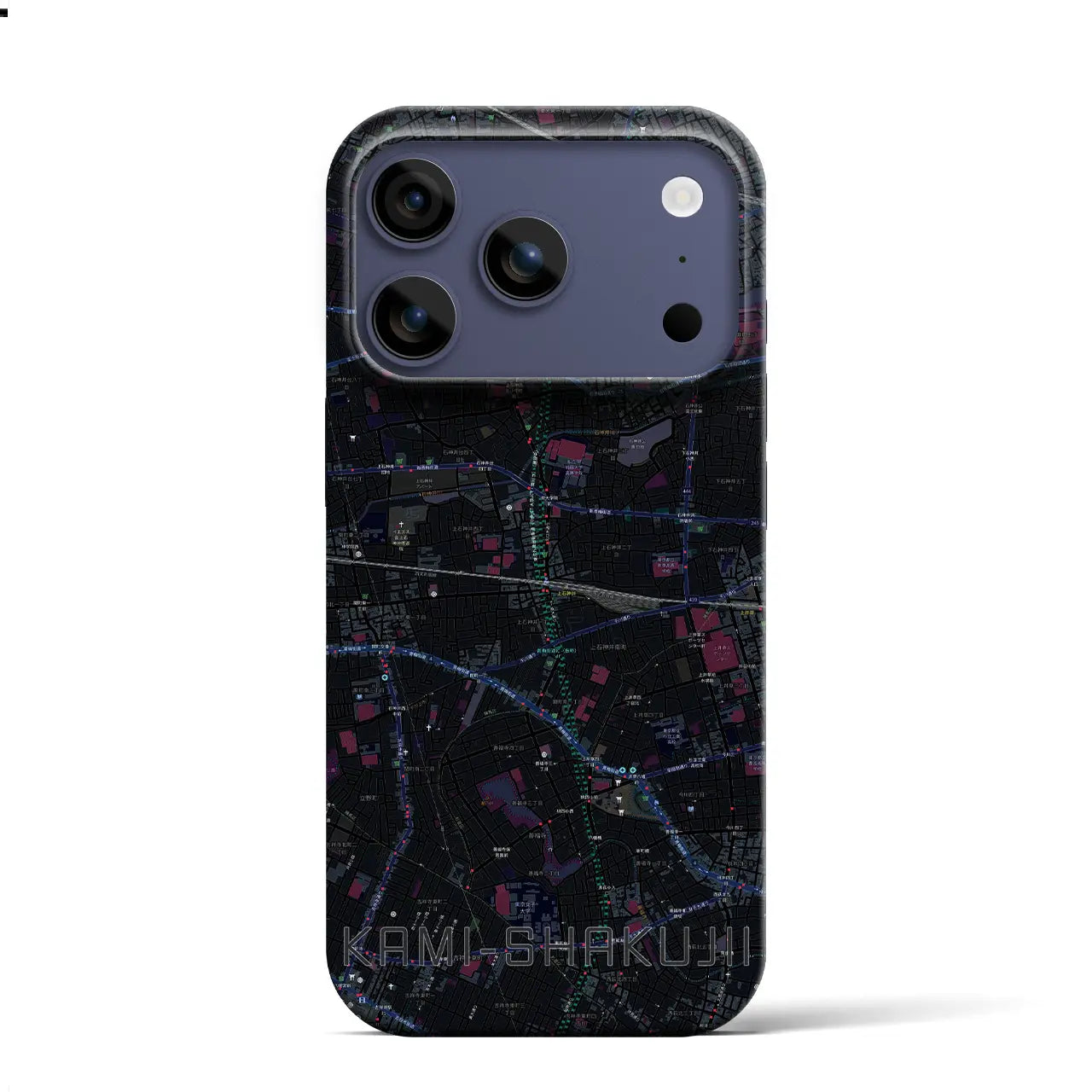 【上石神井（東京都）】地図柄iPhoneケース（バックカバータイプ）