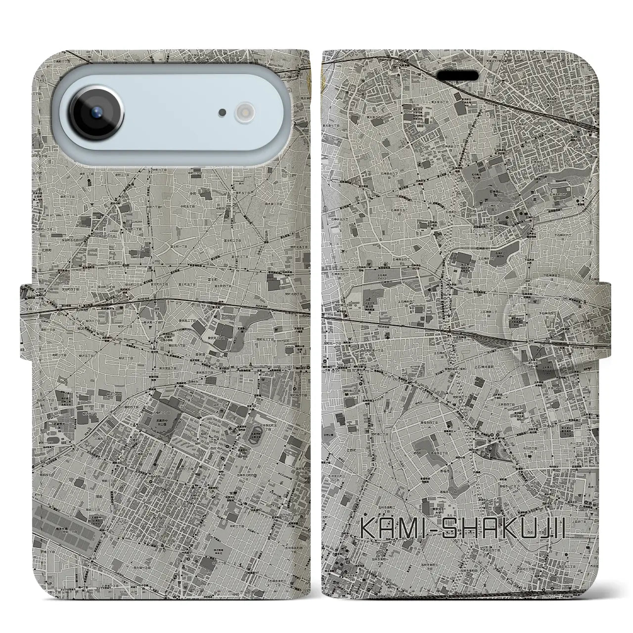 【上石神井（東京都）】地図柄iPhoneケース（手帳タイプ）