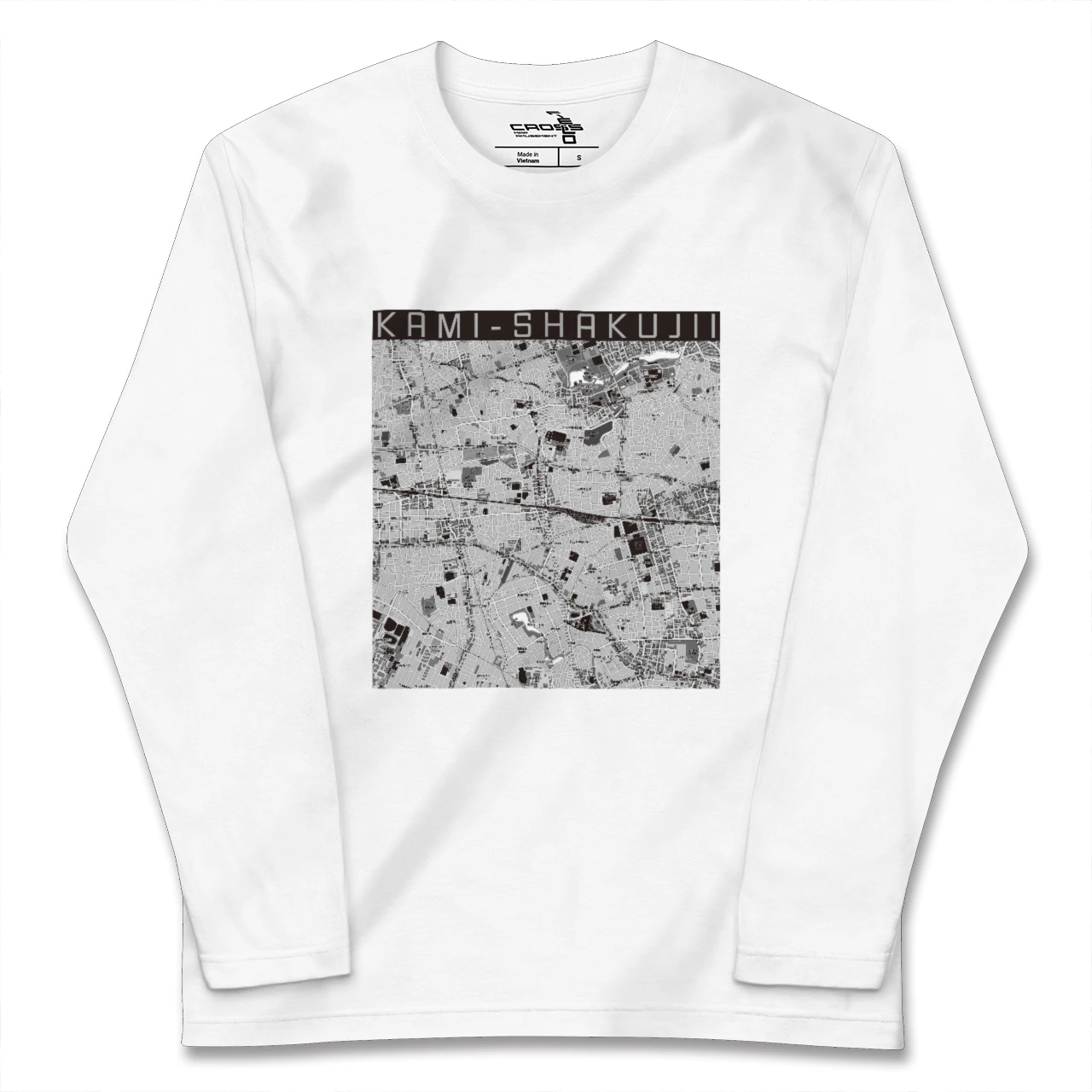 【上石神井（東京都）】地図柄ロングスリーブTシャツ