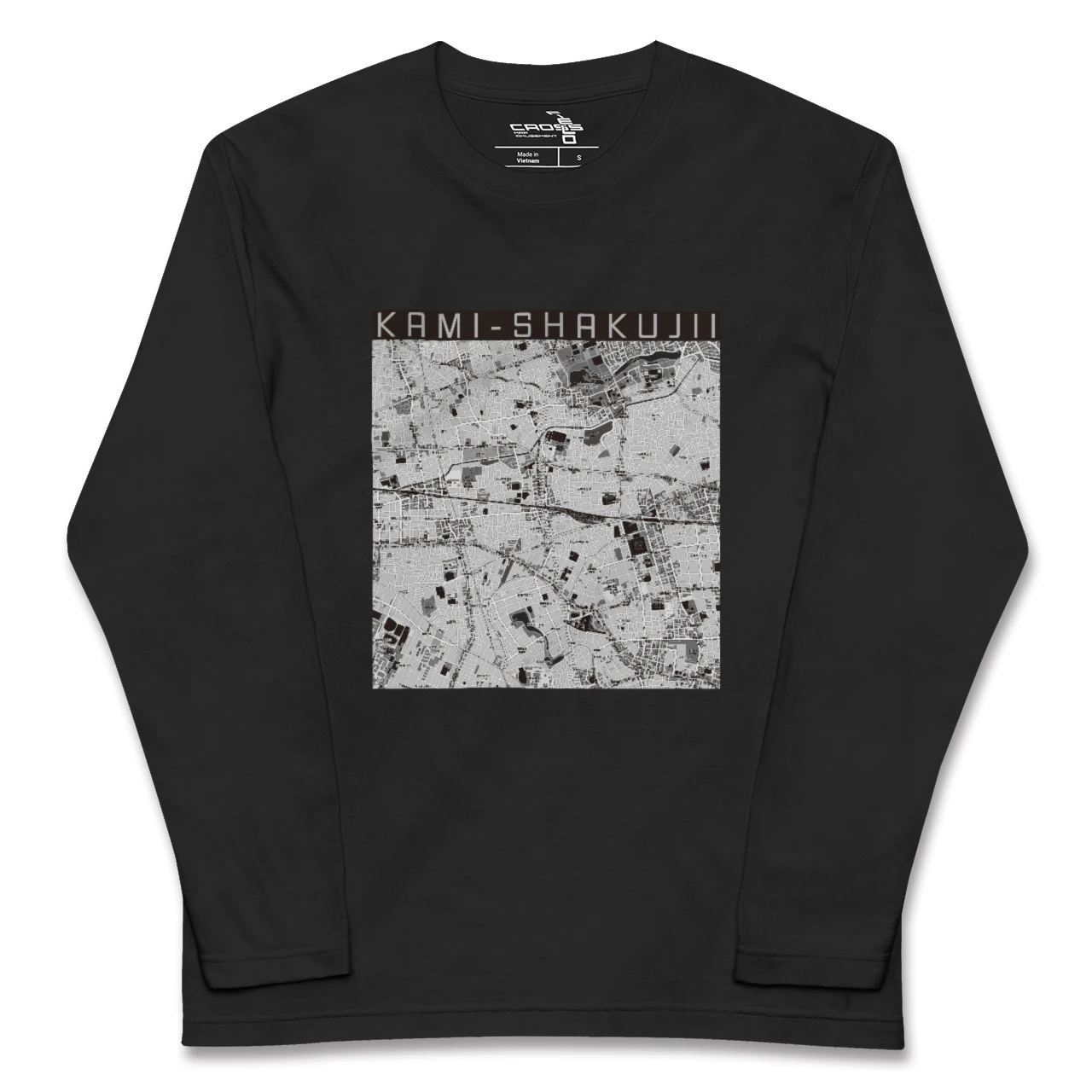 【上石神井（東京都）】地図柄ロングスリーブTシャツ