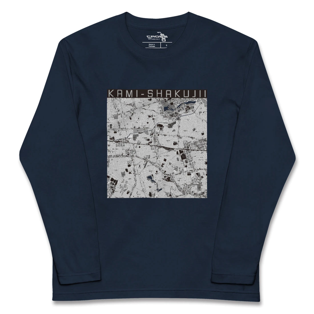 【上石神井（東京都）】地図柄ロングスリーブTシャツ