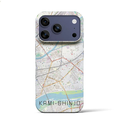 【上新庄（大阪府）】地図柄iPhoneケース（バックカバータイプ）