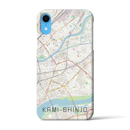 【上新庄（大阪府）】地図柄iPhoneケース（バックカバータイプ）