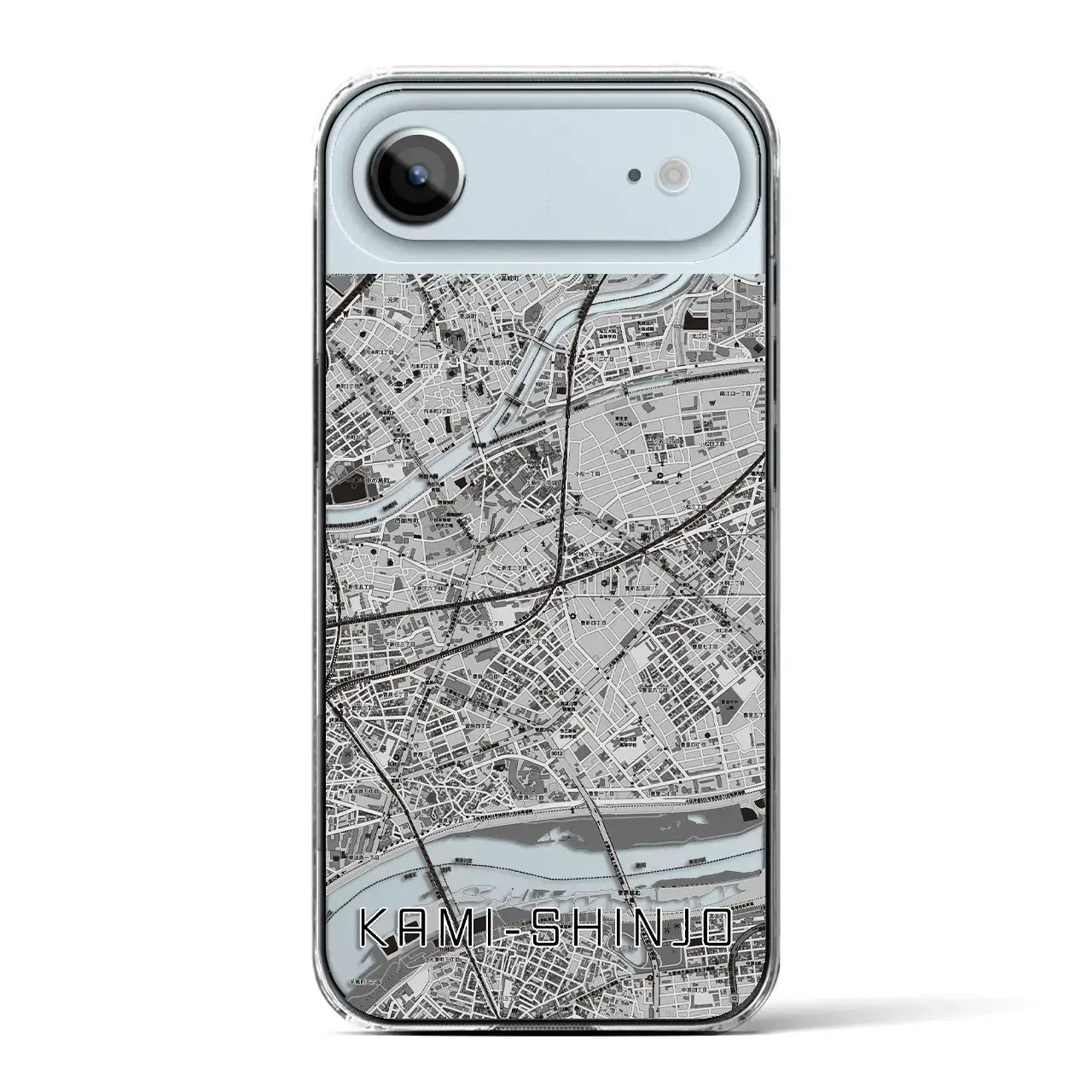 【上新庄（大阪府）】地図柄iPhoneケース（クリアタイプ）