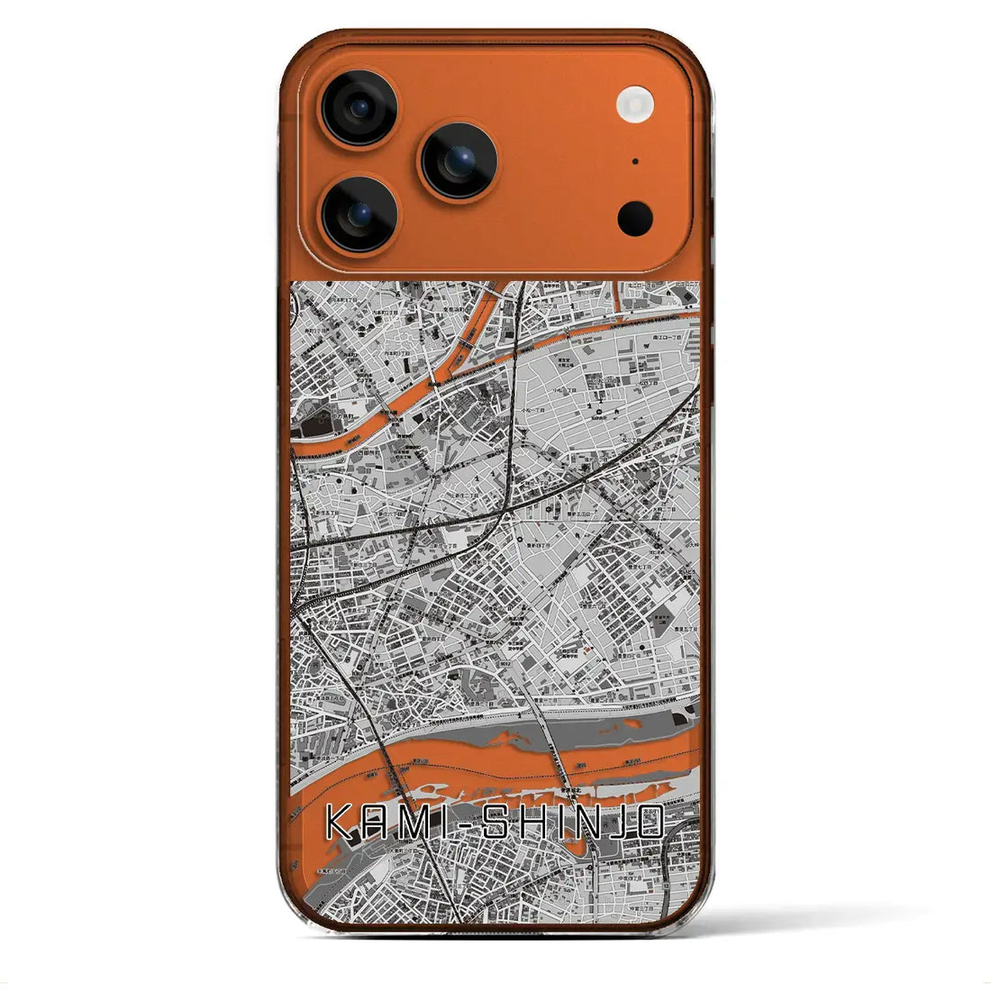 【上新庄（大阪府）】地図柄iPhoneケース（クリアタイプ）