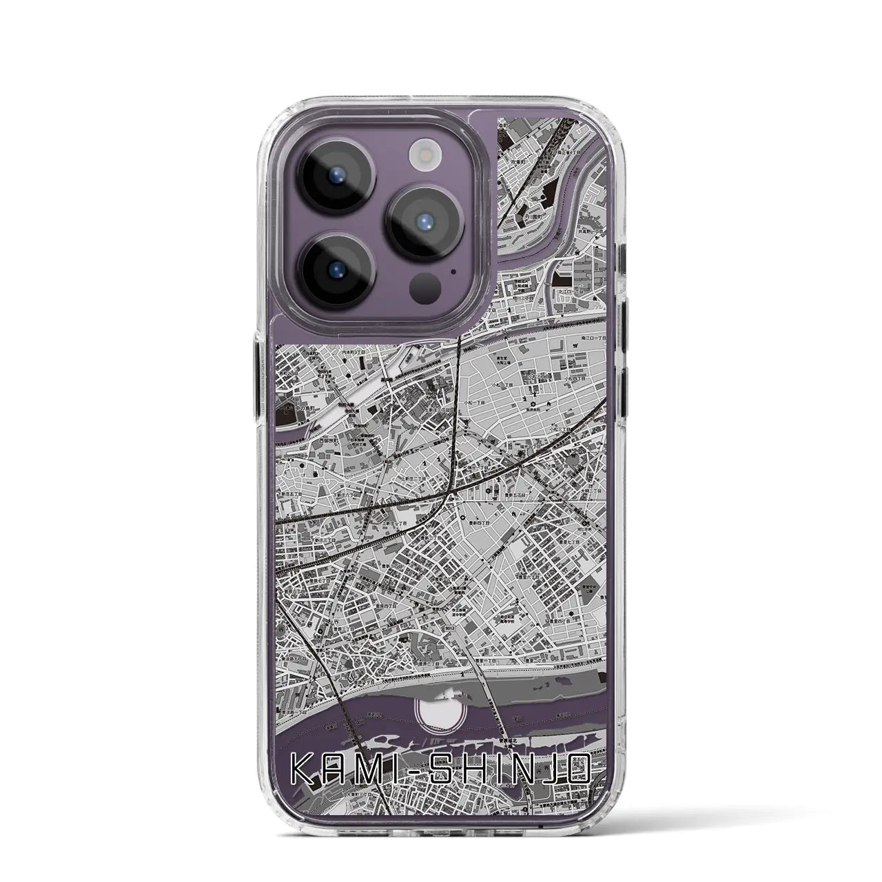 【上新庄（大阪府）】地図柄iPhoneケース（MagSafeタイプ）