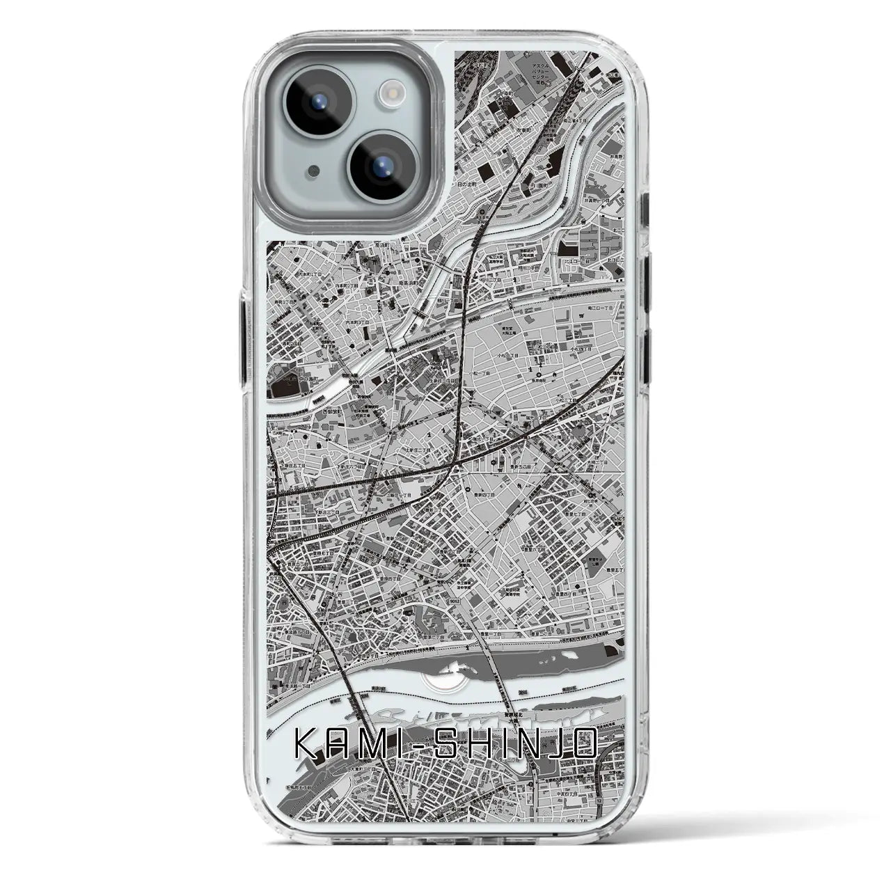 【上新庄（大阪府）】地図柄iPhoneケース（MagSafeタイプ）