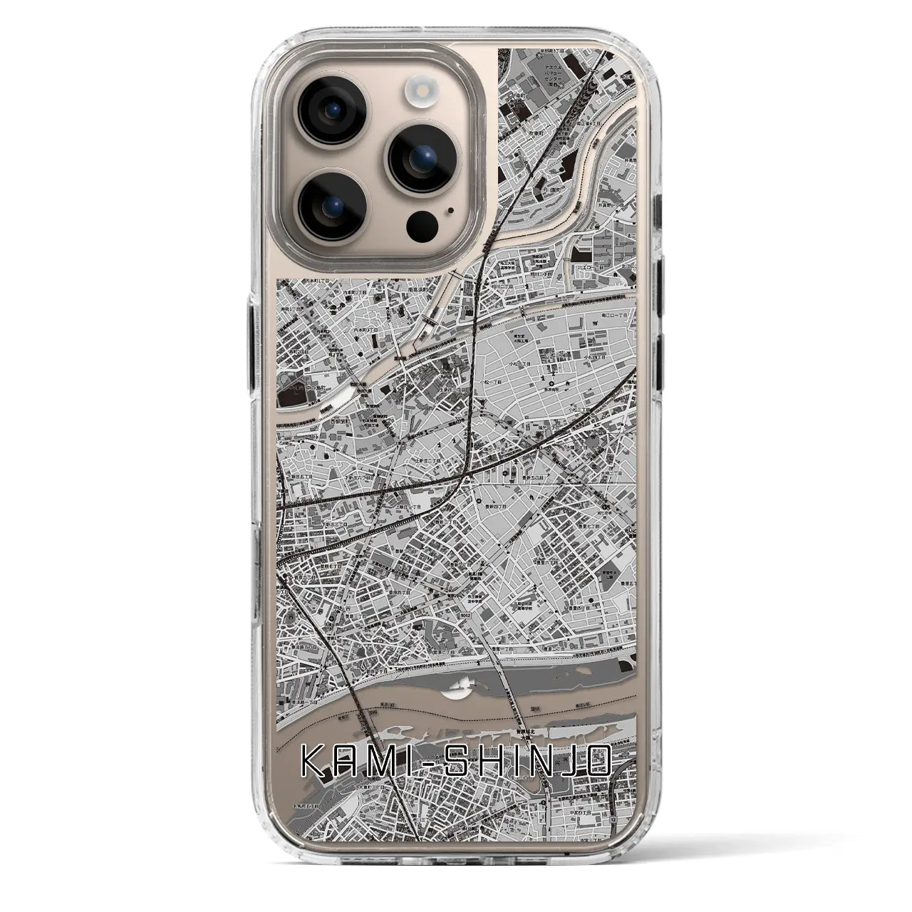【上新庄（大阪府）】地図柄iPhoneケース（MagSafeタイプ）