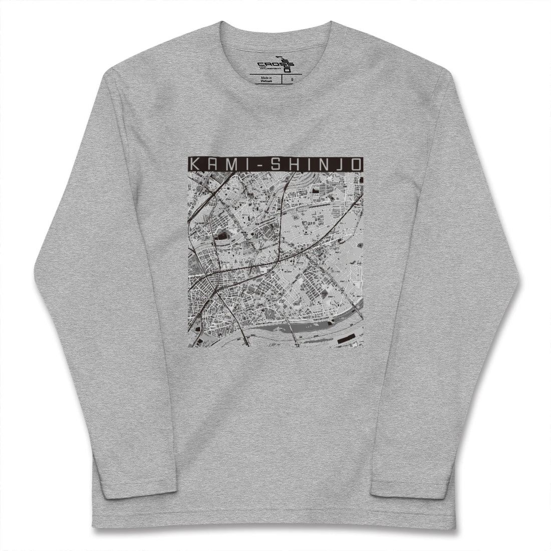 【上新庄(大阪府)】地図柄ロングスリーブTシャツ