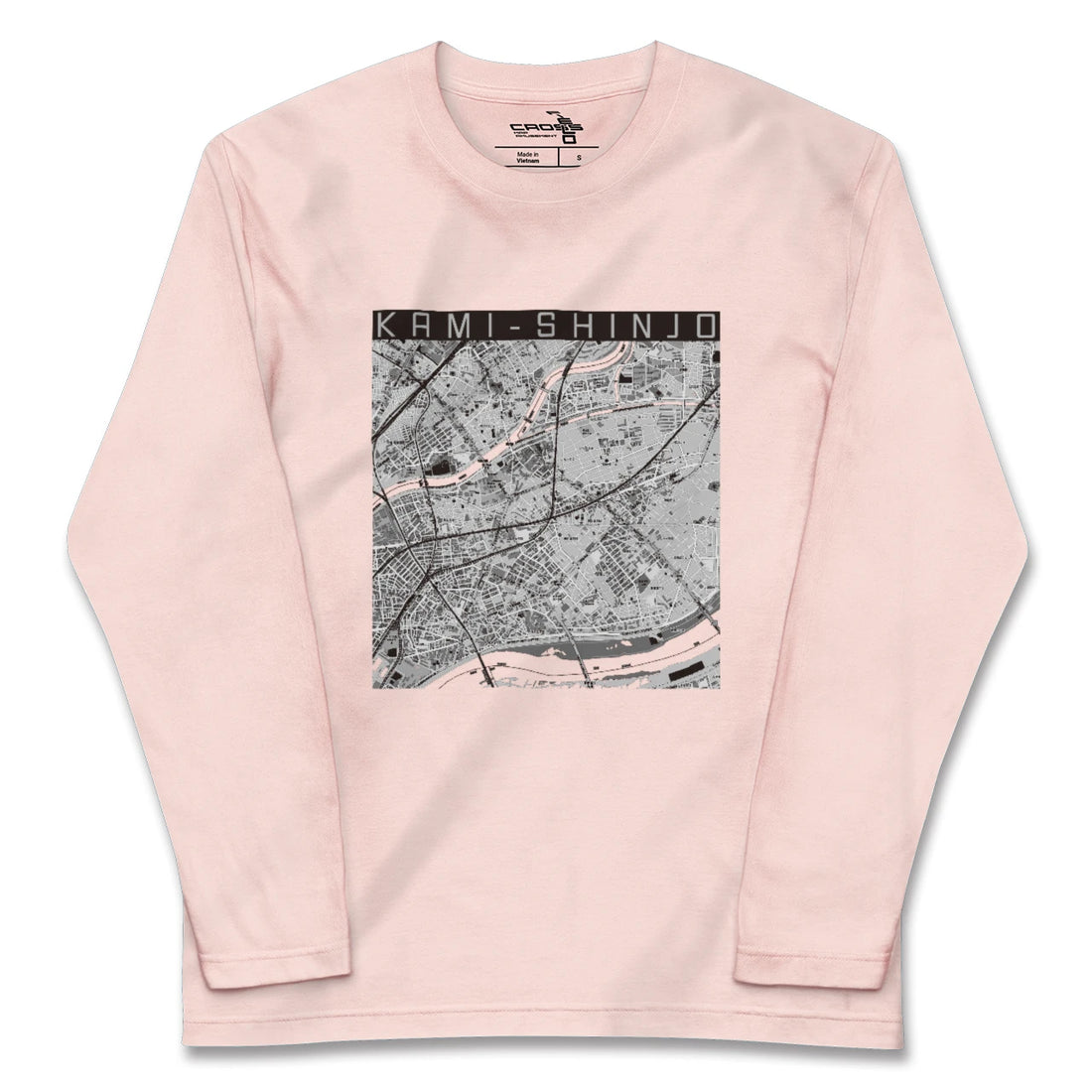 【上新庄(大阪府)】地図柄ロングスリーブTシャツ