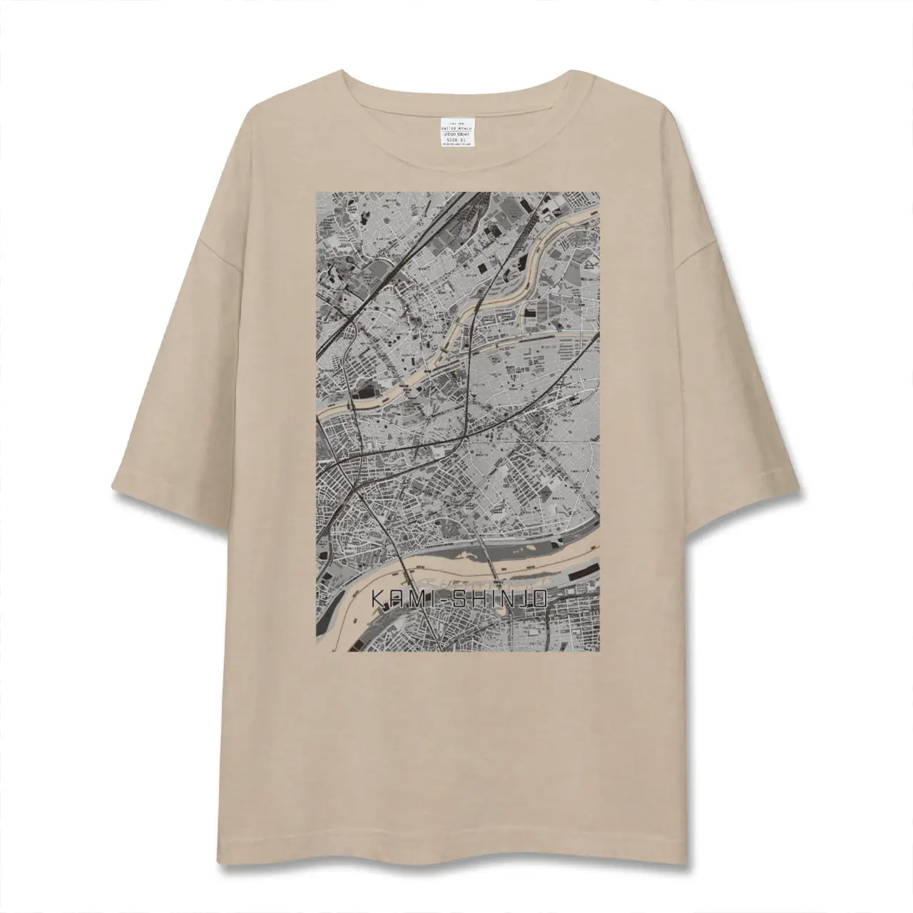 【上新庄（大阪府）】地図柄ビッグシルエットTシャツ