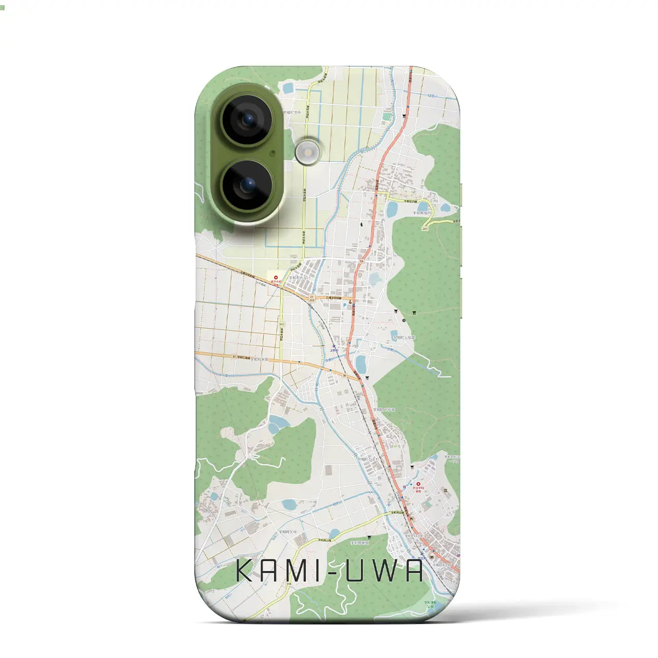 【上宇和（愛媛県）】地図柄iPhoneケース（バックカバータイプ）