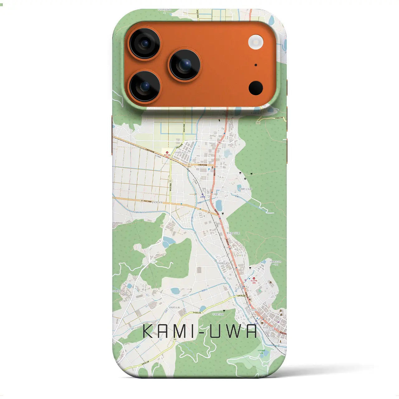 【上宇和（愛媛県）】地図柄iPhoneケース（バックカバータイプ）