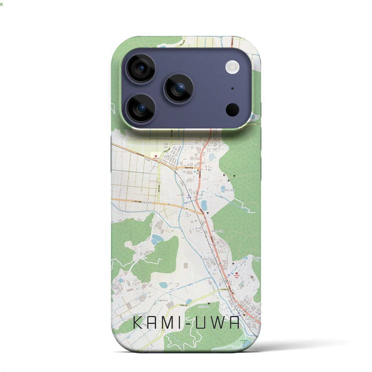 【上宇和（愛媛県）】地図柄iPhoneケース（バックカバータイプ）