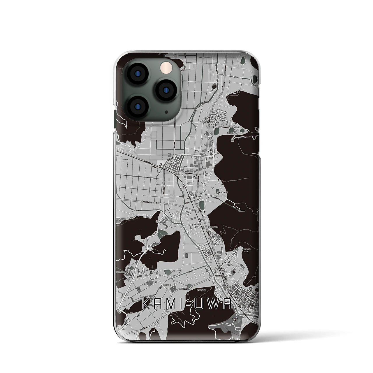 【上宇和（愛媛県）】地図柄iPhoneケース（クリアタイプ）