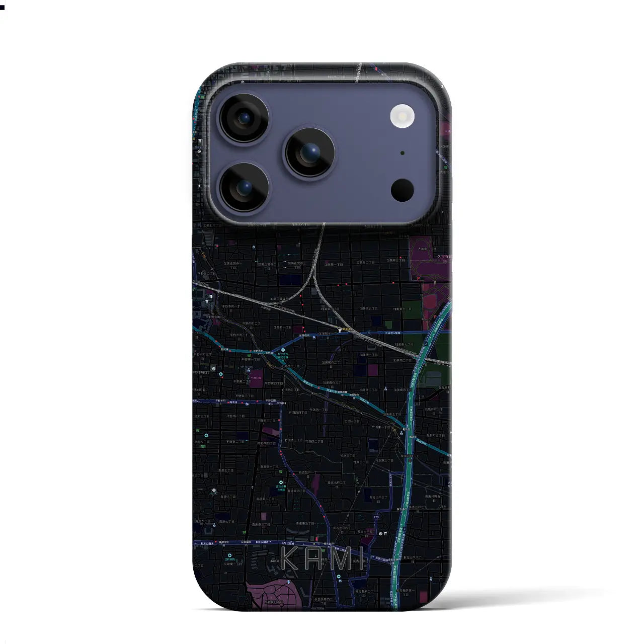 【加美（大阪府）】地図柄iPhoneケース（バックカバータイプ）