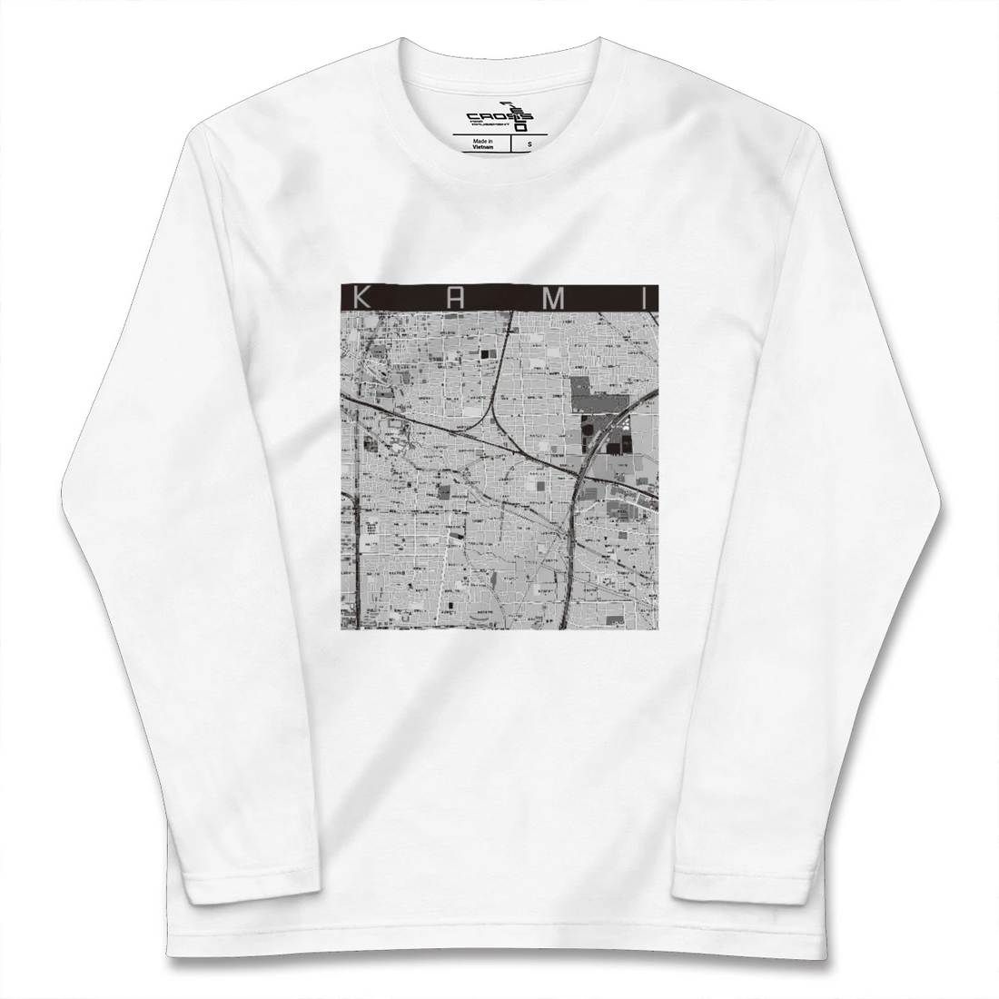 【加美(大阪府)】地図柄ロングスリーブTシャツ