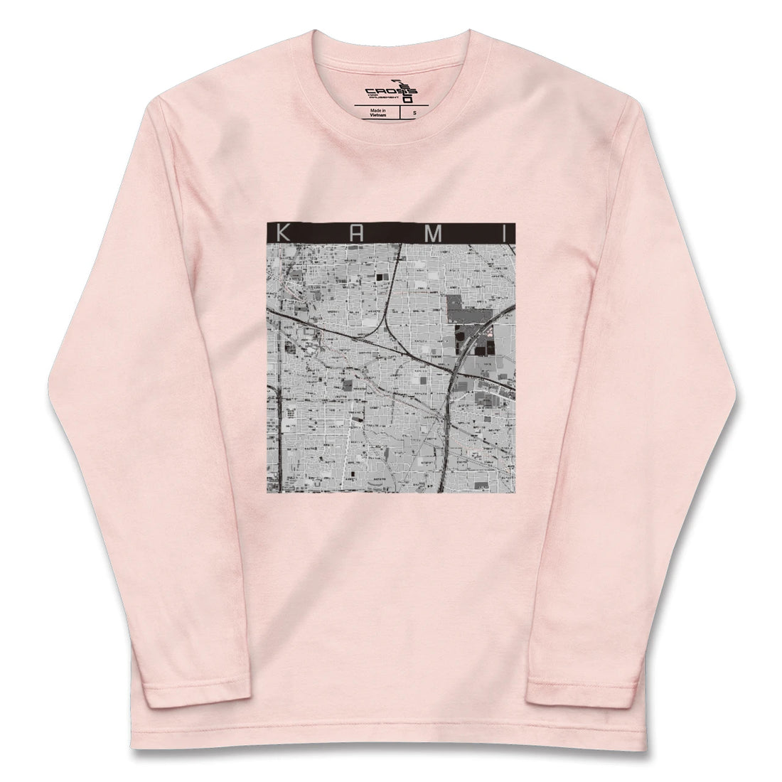 【加美（大阪府）】地図柄ロングスリーブTシャツ