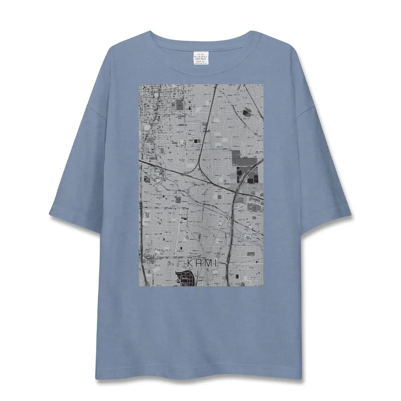 【加美（大阪府）】地図柄ビッグシルエットTシャツ