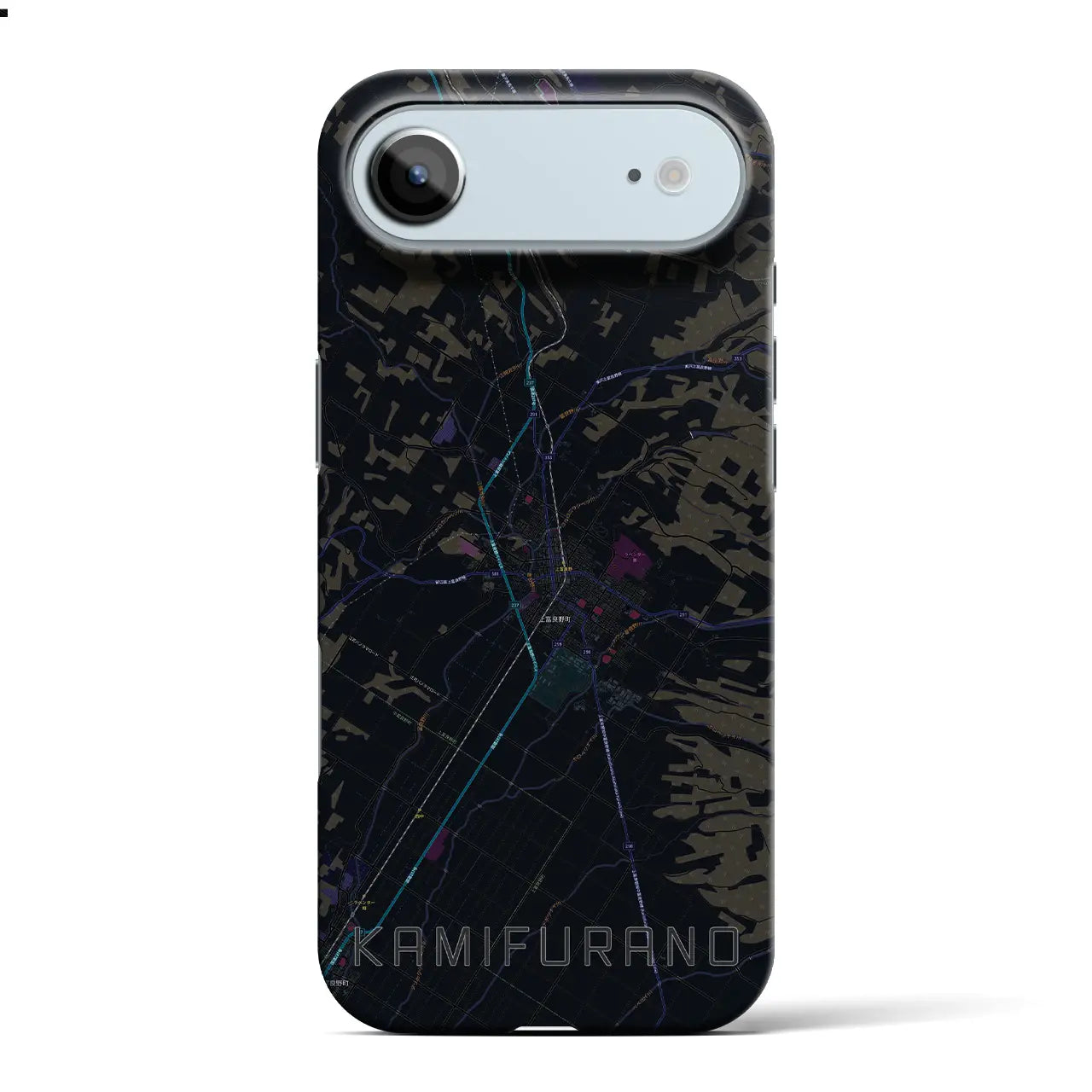 【上富良野(北海道)】地図柄iPhoneケース(バックカバータイプ)