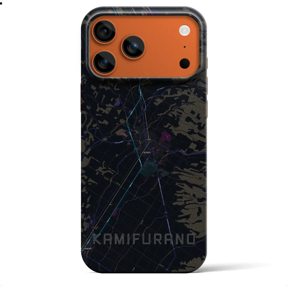 【上富良野（北海道）】地図柄iPhoneケース（バックカバータイプ）