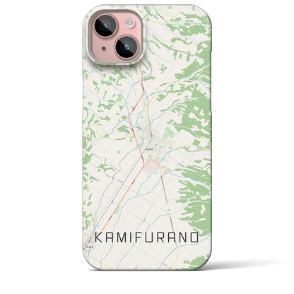 【上富良野（北海道）】地図柄iPhoneケース（バックカバータイプ）