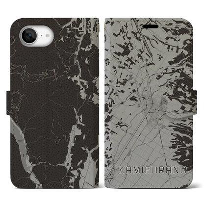 【上富良野（北海道）】地図柄iPhoneケース（手帳タイプ）