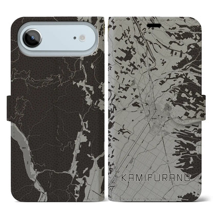 【上富良野（北海道）】地図柄iPhoneケース（手帳タイプ）