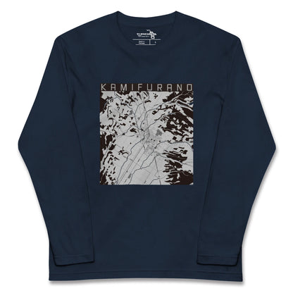 【上富良野（北海道）】地図柄ロングスリーブTシャツ