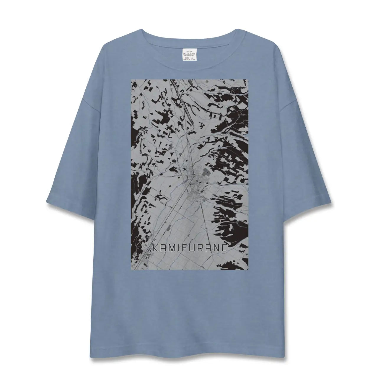 【上富良野（北海道）】地図柄ビッグシルエットTシャツ
