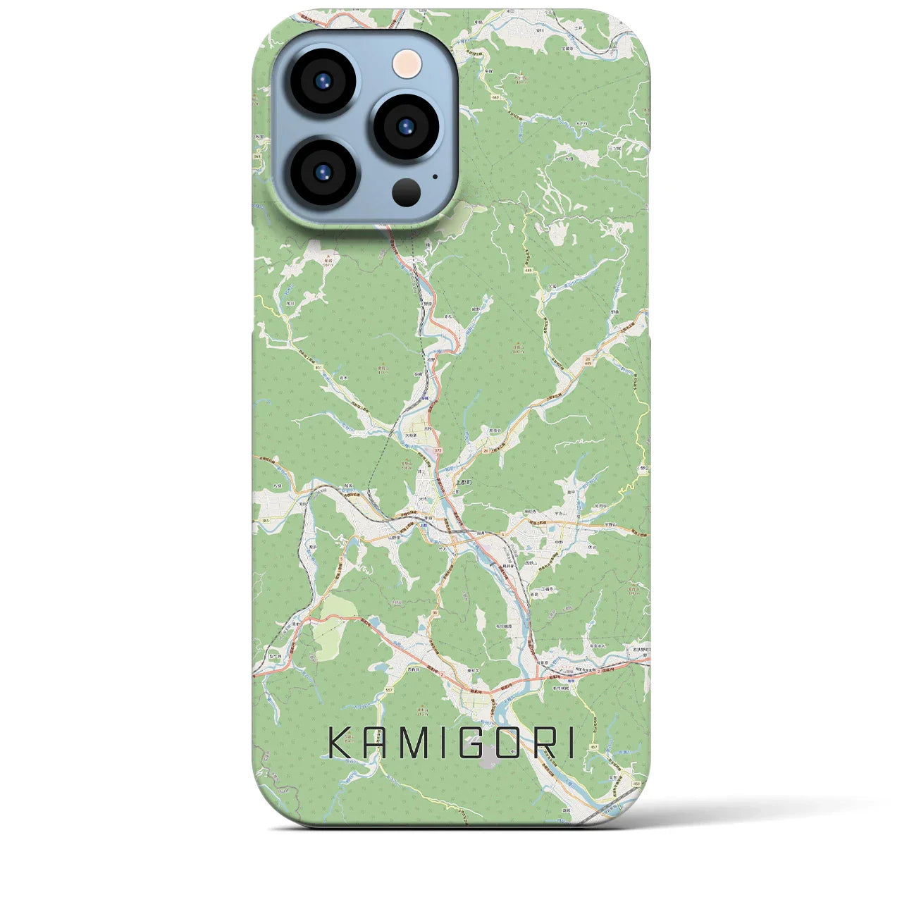 【上郡（兵庫県）】地図柄iPhoneケース（バックカバータイプ）