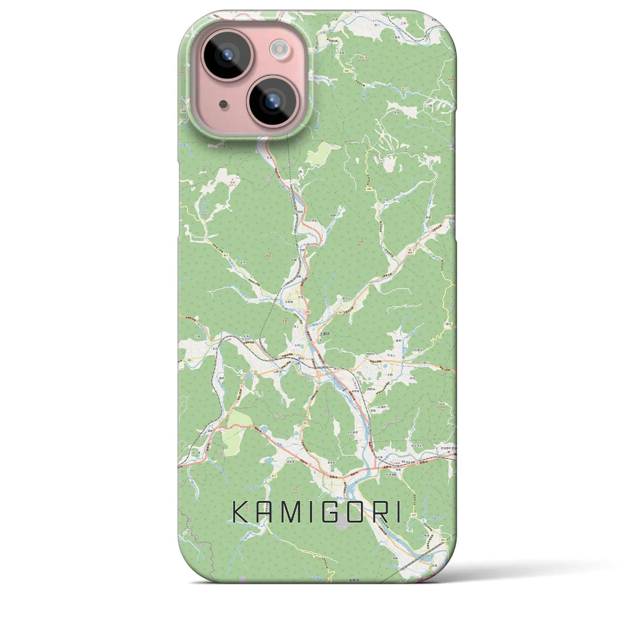 【上郡（兵庫県）】地図柄iPhoneケース（バックカバータイプ）