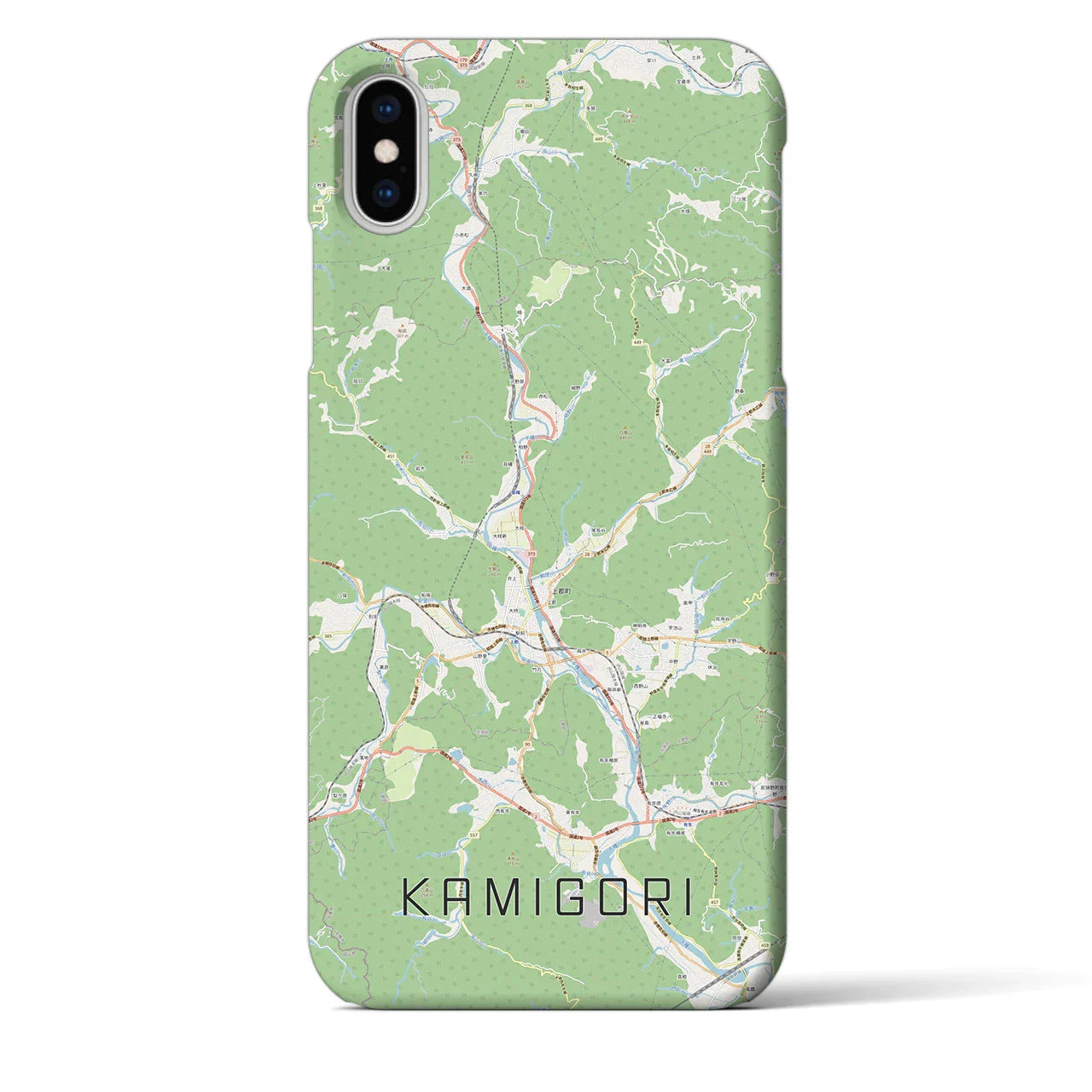 【上郡（兵庫県）】地図柄iPhoneケース（バックカバータイプ）